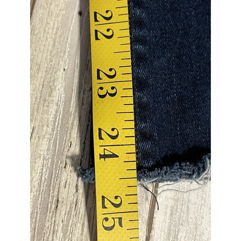 Spanx Cropped Flare Fringe Pull‎ On Denim Jeans Size Small Medium Wash